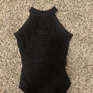 Bloch Ballet Leotard Girls Ellie Halterneck Leopard print